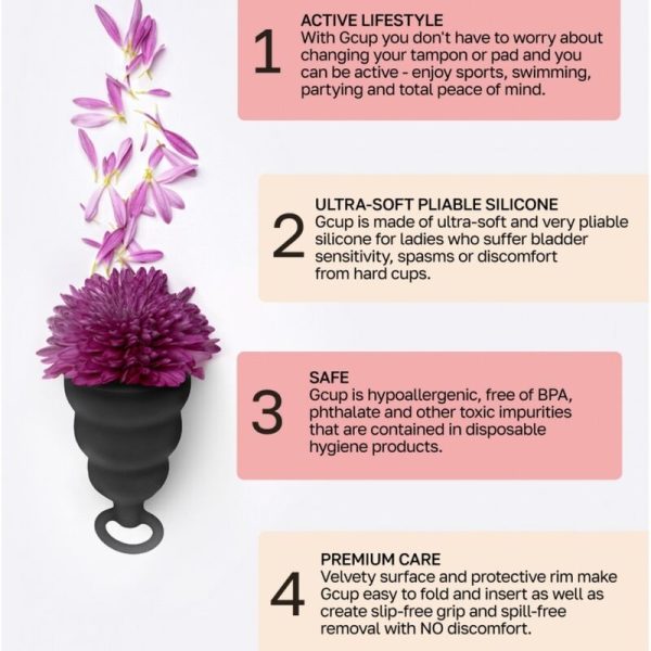 G-VIBE - COPO MENSTRUAL PRETO GCUP - Imagen 5