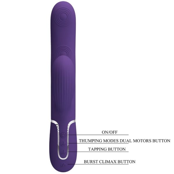 PRETTY LOVE - VIBRADOR PERLITA G-SPOT 3 EM 1 MULTIFUNO ROXO - Imagen 9