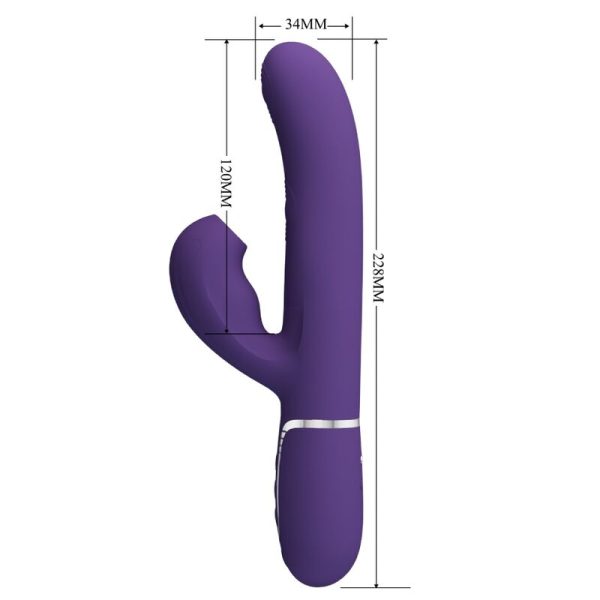 PRETTY LOVE - VIBRADOR PERLITA G-SPOT 3 EM 1 MULTIFUNO ROXO - Imagen 8