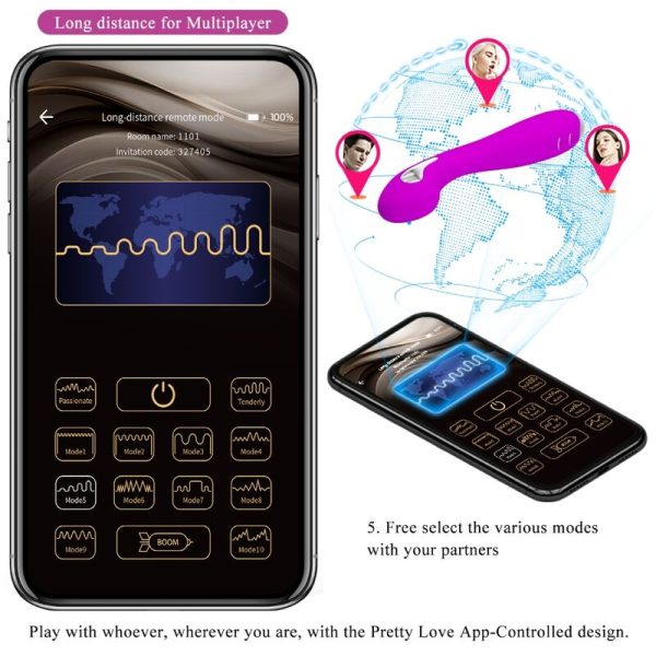 PRETTY LOVE - HECTOR ELECTROSHOCK VIBRADOR APLICATIVO GRATUITO VIOLETA - Imagen 14