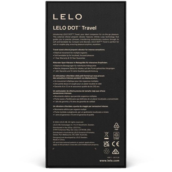 LELO - ESTIMULADOR DE CLITÓRIS DOT TRAVEL ROXO - Imagen 3