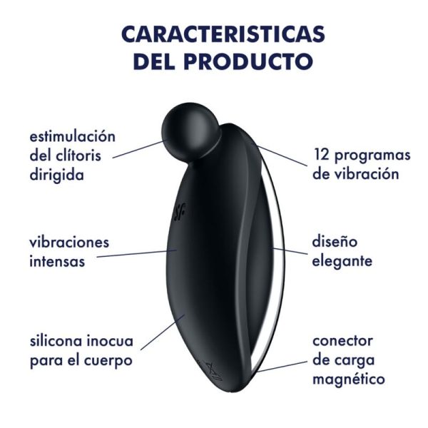 SATISFYER - VIBRADOR SPOT ON 2 LAY-ON PRETO - Imagen 4