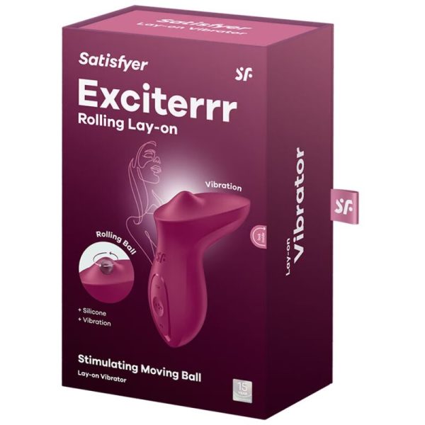 SATISFYER - EXCITERRR VIBRADOR LAY-ON CLITORIS BERRY - Imagen 5