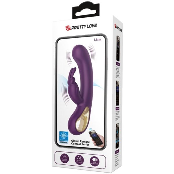 PRETTY LOVE - LIAM VIBRADOR RABBIT E ESTIMULADOR DO PONTO G ROXO - Imagen 4