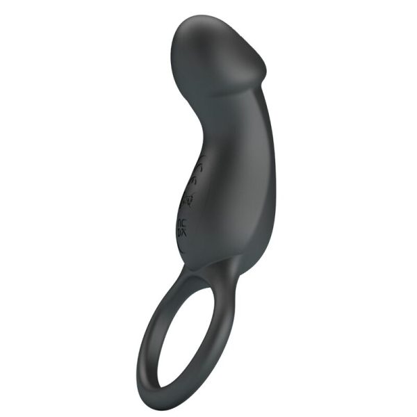 PRETTY LOVE - TRAE ANEL VIBRATÃRIO COM ESTIMULADOR PRETO - Imagen 3