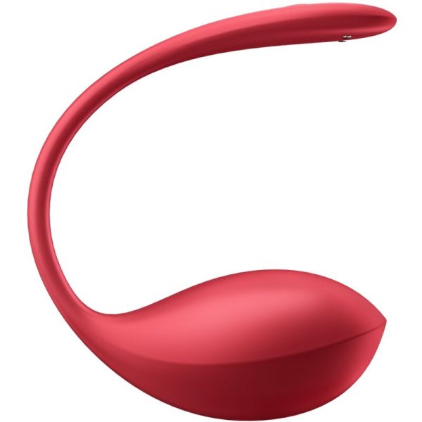 SATISFYER - SHINY PETAL ESTIMULADOR DE CONTROLE REMOTO G POINT VERMELHO APLICATIVO GRATUITO - Imagen 2