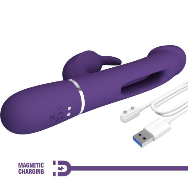PRETTY LOVE - VIBRADOR COELHO DEJON 3 EM 1 MULTIFUNO AQUA VERDE - Imagen 8