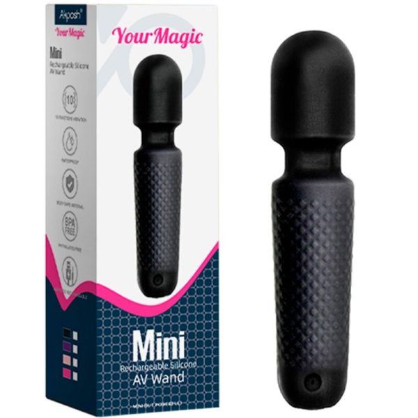 ARMONY - YOUR MAGIC MASSAGER E VIBRADOR RECARREGÃVEL 10 VIBRAÃÃES WAND DOTS PRETO - Imagen 5