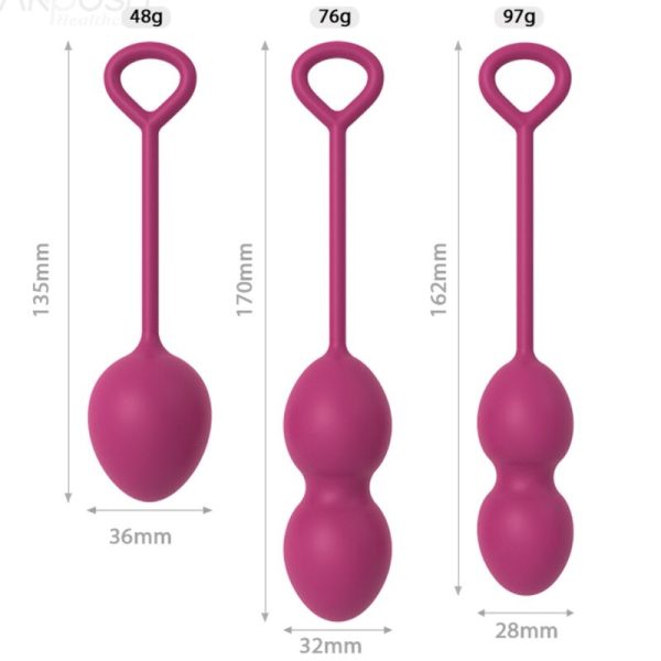ARMONY - ANABIOSIS VAGINAL DUMBBELL 3 NÃVEIS BORGONHA - Imagen 6