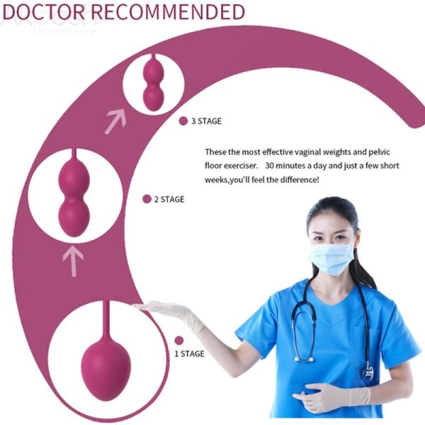 ARMONY - ANABIOSIS VAGINAL DUMBBELL 3 NÃVEIS BORGONHA - Imagen 7