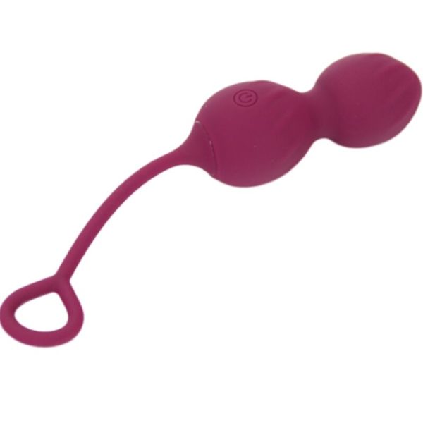 ARMONY - BLOSSOMS VAGINAL DUMBBELL VIBRAÃÃO CONTROLE REMOTO 10 VIBRAÃÃES VERMELHO ESCURO - Imagen 4