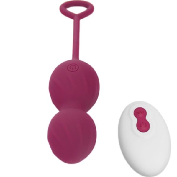 ARMONY - BLOSSOMS VAGINAL DUMBBELL VIBRAÃÃO CONTROLE REMOTO 10 VIBRAÃÃES VERMELHO ESCURO - Imagen 3