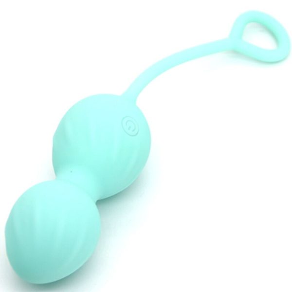 ARMONY - BLOSSOMS VAGINAL DUMBBELL VIBRAÃÃO CONTROLE REMOTO 10 VIBRAÃÃES VERDE - Imagen 5