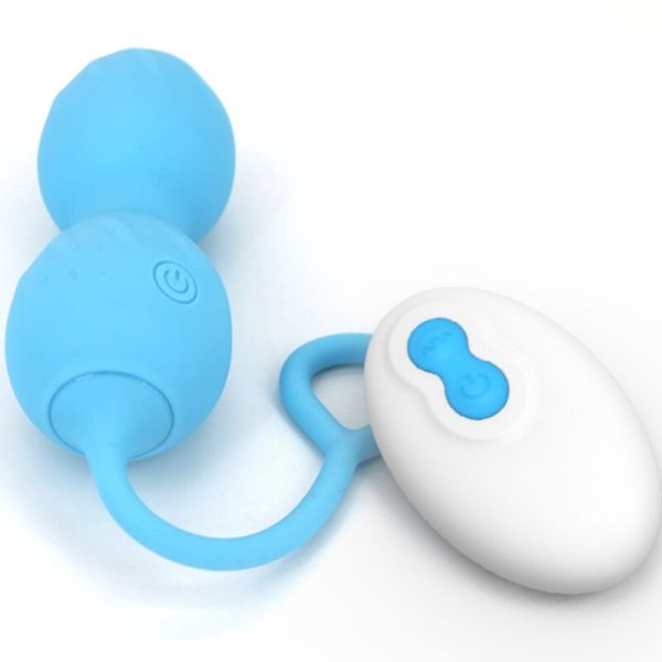 ARMONY - BLOSSOMS VAGINAL DUMBBELL VIBRAÃÃO CONTROLE REMOTO 10 VIBRAÃÃES AZUL - Imagen 4