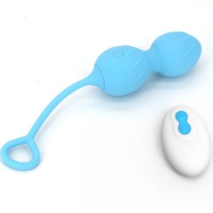 ARMONY - BLOSSOMS VAGINAL DUMBBELL VIBRAÃÃO CONTROLE REMOTO 10 VIBRAÃÃES AZUL