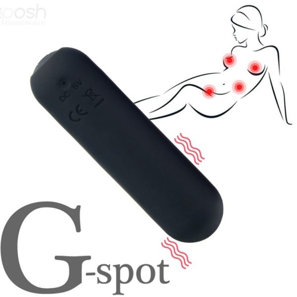 ARMONY - SPLASH HAHA VIBRADOR BALA SILICONE 10 VIBRAÃÃES 75 X 19 CM PRETO - Imagen 5