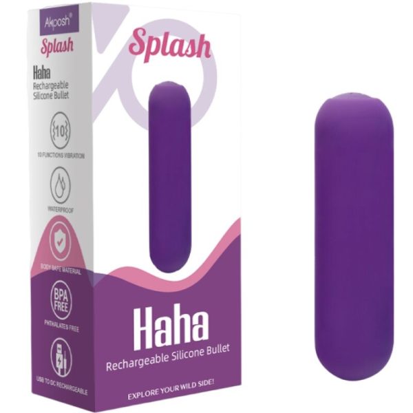 ARMONY - SPLASH HAHA VIBRADOR BALA SILICONE 10 VIBRAÃÃES 75 X 19 CM ROXO - Imagen 5