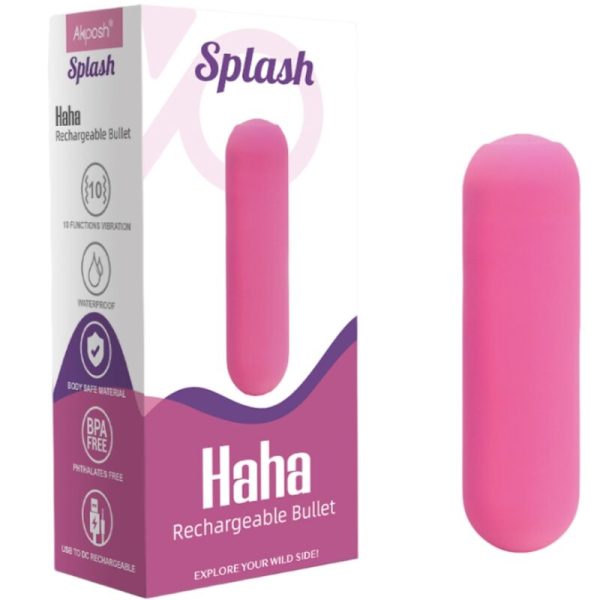 ARMONY - SPLASH HAHA VIBRADOR BALA SILICONE 10 VIBRAÃÃES 75 X 19 CM ROSA - Imagen 6