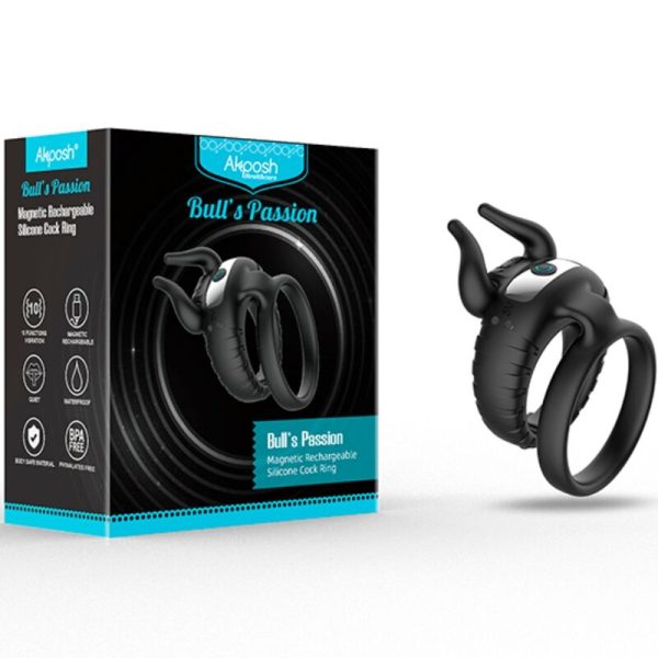 ARMONY - BULL'S PASION VIBRADOR DE ANEL 10 VELOCIDADES PRETO - Imagen 7