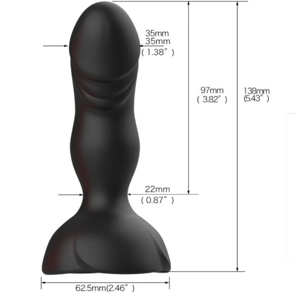ARMONY - EXTREME A BLOOM VIBRADOR ROSE E CONTROLE REMOTO DE PLUG ANAL PRETO - Imagen 3