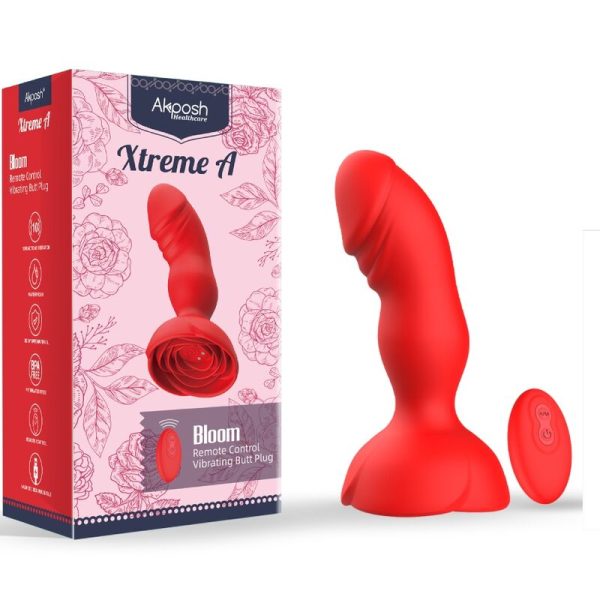 ARMONY -  EXTREME A BLOOM VIBRADOR ROSE E PLUG ANAL CONTROLE REMOTO VERMELHO - Imagen 6