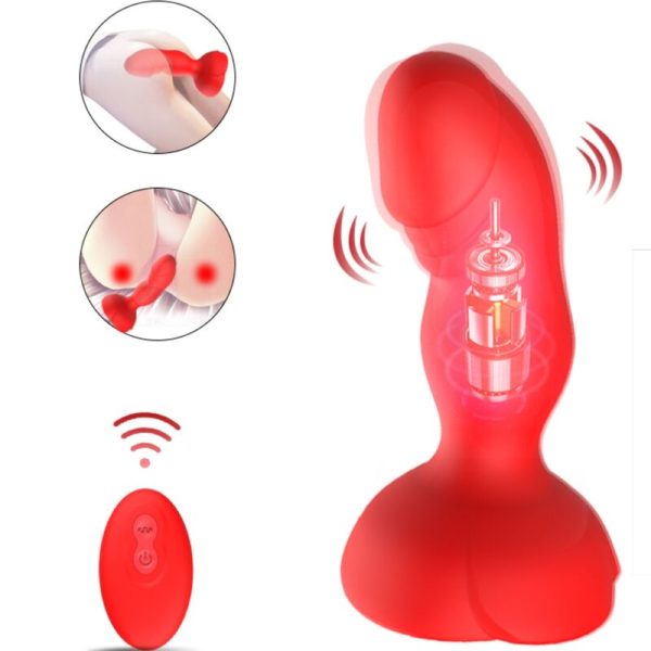 ARMONY -  EXTREME A BLOOM VIBRADOR ROSE E PLUG ANAL CONTROLE REMOTO VERMELHO - Imagen 3
