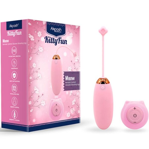 ARMONY - KITTY FUN EGG VIBRADOR CONTROLE REMOTO 10 VIBRAÃÃES ROSA - Imagen 5