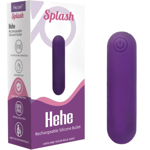 ARMONY - SPLASH HEHE VIBRADOR BALA SILICONE 10 VIBRAÃÃES 65 X 15 CM ROXO - Imagen 6