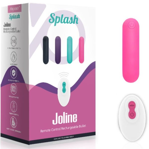 ARMONY - SPLASH JOLINE VIBRADOR BALA SILICONE CONTROLE REMOTO 10 VIBRAÃÃES 65 X 15 CM ROSA - Imagen 5