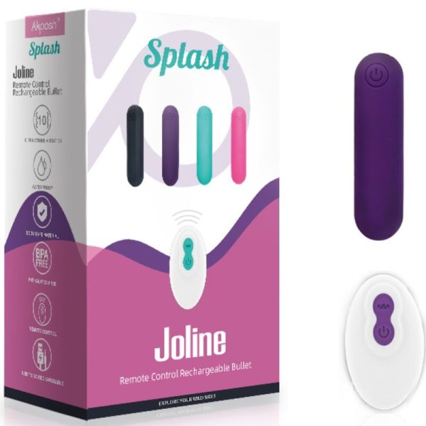 ARMONY - SPLASH JOLINE VIBRADOR BALA SILICONE CONTROLE REMOTO 10 VIBRAÃÃES 65 X 15 CM ROXO - Imagen 6