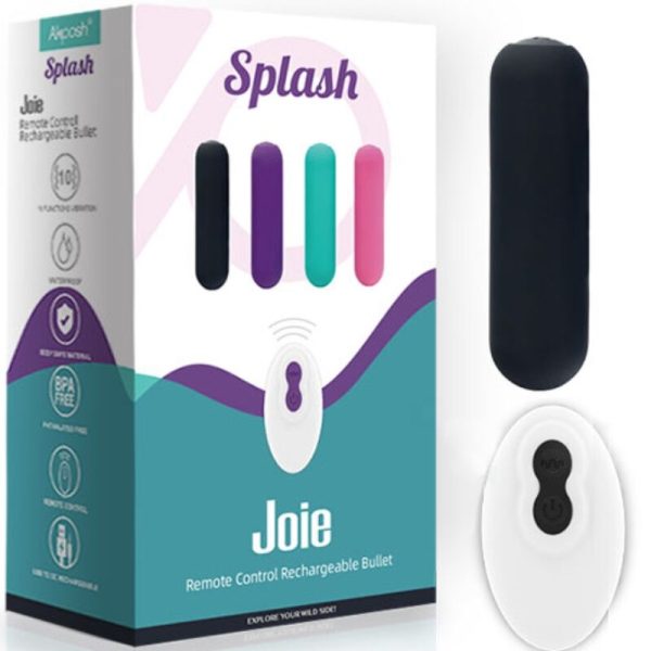 ARMONY - SPLASH JOIE VIBRADOR BULLET SILICONE CONTROLE REMOTO 10 VIBRAÃÃES 75 X 19 CM PRETO - Imagen 8