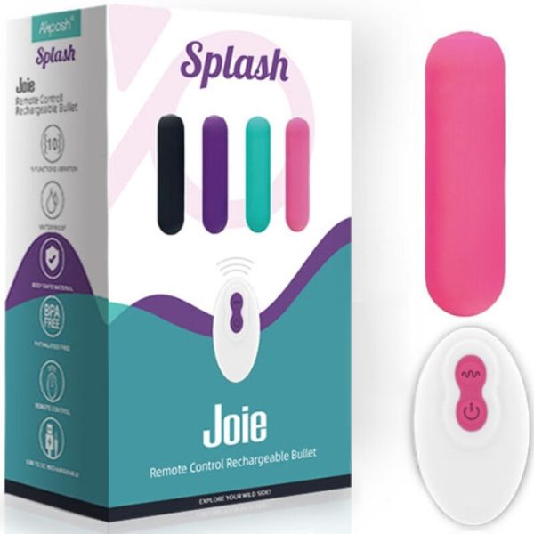 ARMONY - SPLASH JOIE VIBRADOR BULLET SILICONE CONTROLE REMOTO 10 VIBRAÃÃES 75 X 19 CM ROSA - Imagen 5
