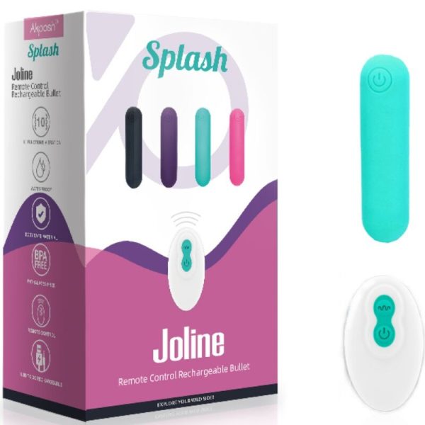 ARMONY - SPLASH JOLINE VIBRADOR BULLET SILICONE CONTROLE REMOTO 10 VIBRAÃÃES 65 X 15 CM VERDE - Imagen 5
