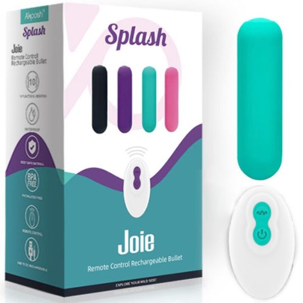 ARMONY - SPLASH JOIE VIBRADOR BULLET SILICONE CONTROLE REMOTO 10 VIBRAÃÃES 75 X 19 CM VERDE - Imagen 5