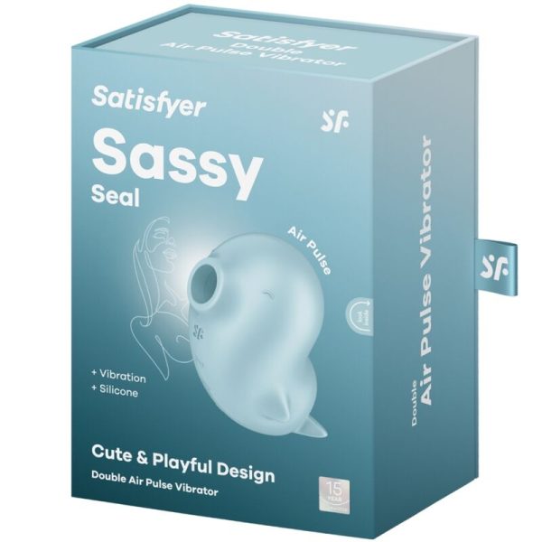 SATISFYER - SASSY SEAL ESTIMULADOR E VIBRADOR AZUL - Imagen 6