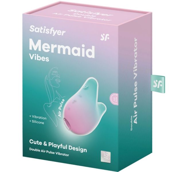 SATISFYER - MERMAID VIBES ESTIMULADOR E VIBRADOR MENTA E ROSA - Imagen 5