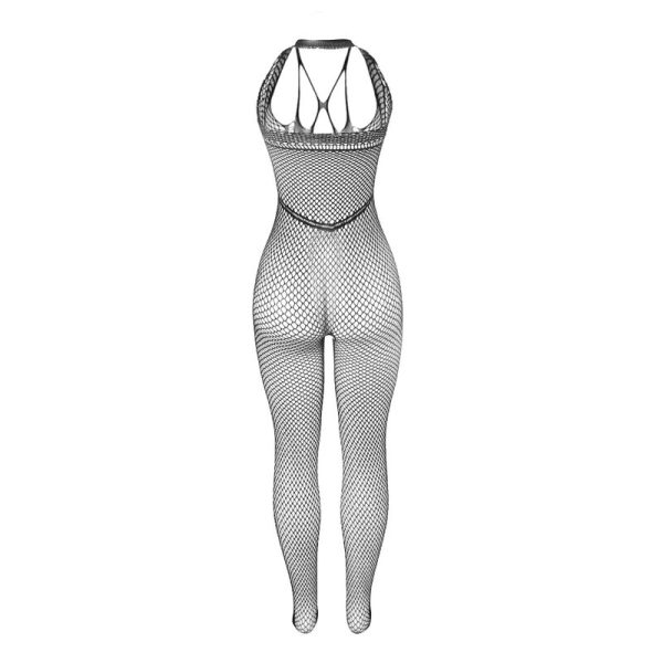 SUBBLIME - 951788 BODYSTOCKING LONGO DE REDE COM TIRAS NO PEITO E NAS COSTAS PRETO TAMANHO ÃNICO - Imagen 4