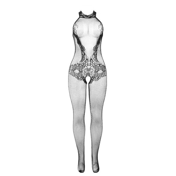 SUBBLIME - 951801 BODYSTOCKING SEM FUNDO DE REDE E RENDA COM GOLA ALTA PRETO TAMANHO ÃNICO - Imagen 5