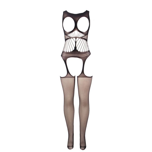 SUBBLIME - 951900 BODYSTOCKING SEM FUNDO DE REDE COM COPA E OMBROS ABERTOS PRETO TAMANHO ÃNICO - Imagen 3