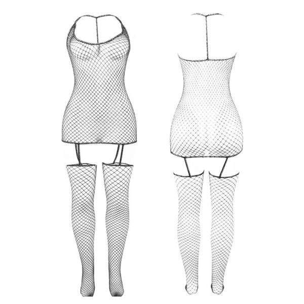 SUBBLIME - 951955 BODYSTOCKING DE REDE ARRASTO BRILHANTE TAMANHO ÃNICO - Imagen 4