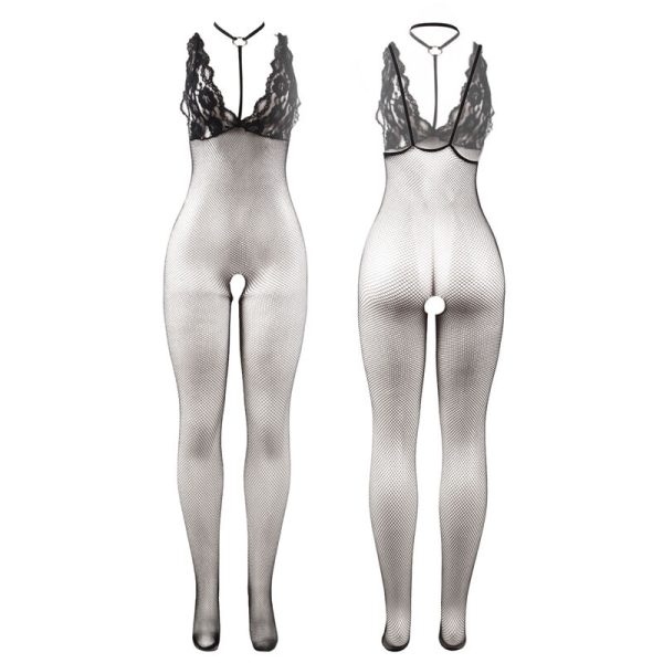 SUBBLIME - 951993 BODYSTOCKING SEM COSTAS DE REDE TRANSPARENTE PRETO TAMANHO ÃNICO - Imagen 3