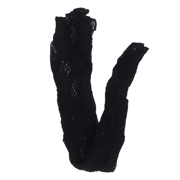 SUBBLIME - 952129 BODYSTOCKING DE REDE COM DESIGN DE VESTIDO E DETALHES FLORAIS PRETO TAMANHO ÃNICO - Imagen 5