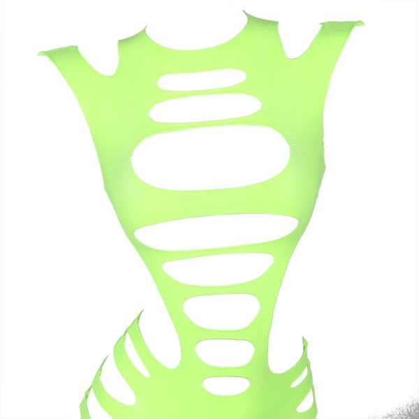SUBBLIME - 952280 BODYSTOCKING VERDE MANGA LONGA COM REDE ELSTICA TAMANHO ÃNICO - Imagen 6
