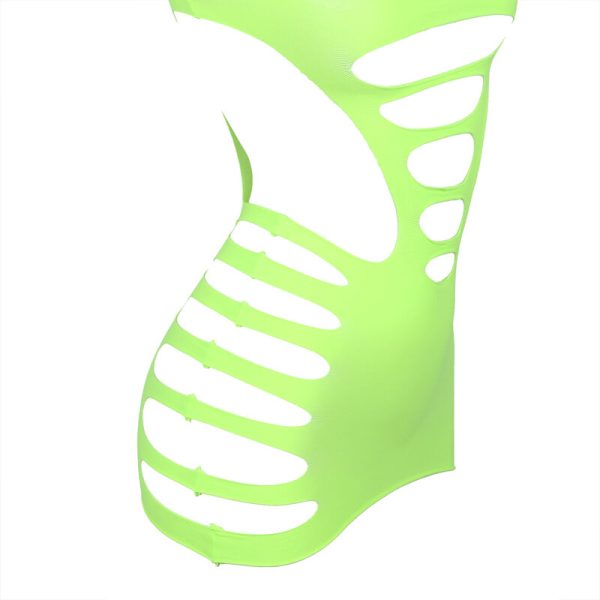 SUBBLIME - 952280 BODYSTOCKING VERDE MANGA LONGA COM REDE ELSTICA TAMANHO ÃNICO - Imagen 7