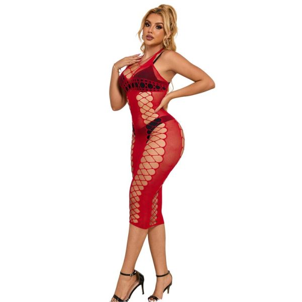 SUBBLIME - 952327 VESTIDO LONGO RED FISHNET TAMANHO ÃNICO - Imagen 5
