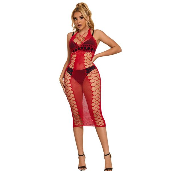 SUBBLIME - 952327 VESTIDO LONGO RED FISHNET TAMANHO ÃNICO - Imagen 2