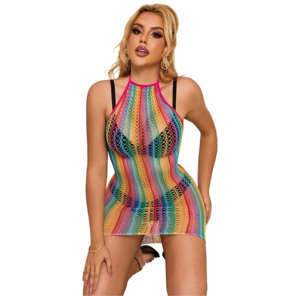 SUBBLIME - 952341 BODYSTOCKING RAINBOW FISHNET TAMANHO ÃNICO - Imagen 2