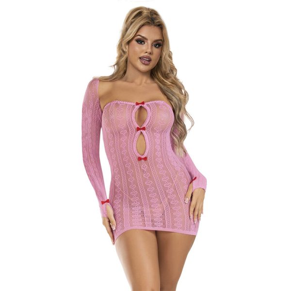 SUBBLIME - 952471 BODYSTOCKING ROSA EM REDE TAMANHO ÃNICO - Imagen 4