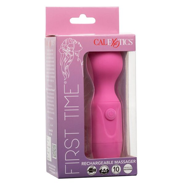 CALEXOTICS - FIRST TIME MASSAGEADOR RECARREGÃVEL 10 VIBRAÃÃES ROSA - Imagen 10