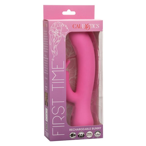 CALEXOTICS - FIRST TIME VIBRADOR COELHO RECARREGÃVEL ROSA - Imagen 10
